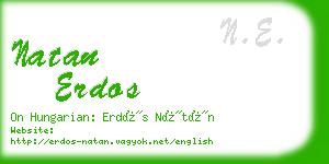natan erdos business card